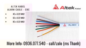 cáp báo cháy altek kabel 8c x 0.22 mm²