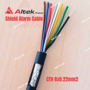 Cáp tín hiệu chống nhiễu Altek Kabel 8x0.22mm2, cấu tạo 8 lõi đồng thiếc, chống nhiễu hiệu quả, truyền tín hiệu rõ ràng cho báo cháy, an ninh và điều khiển.