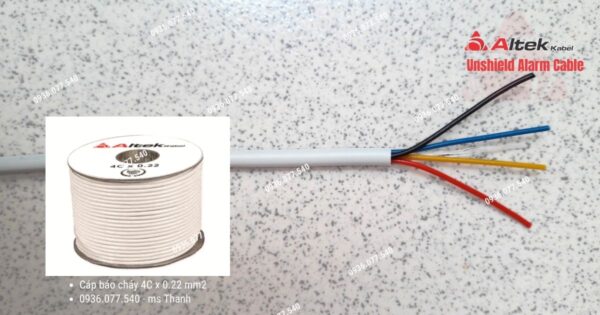 cáp báo cháy altek kabel 4c x 0.22 mm²