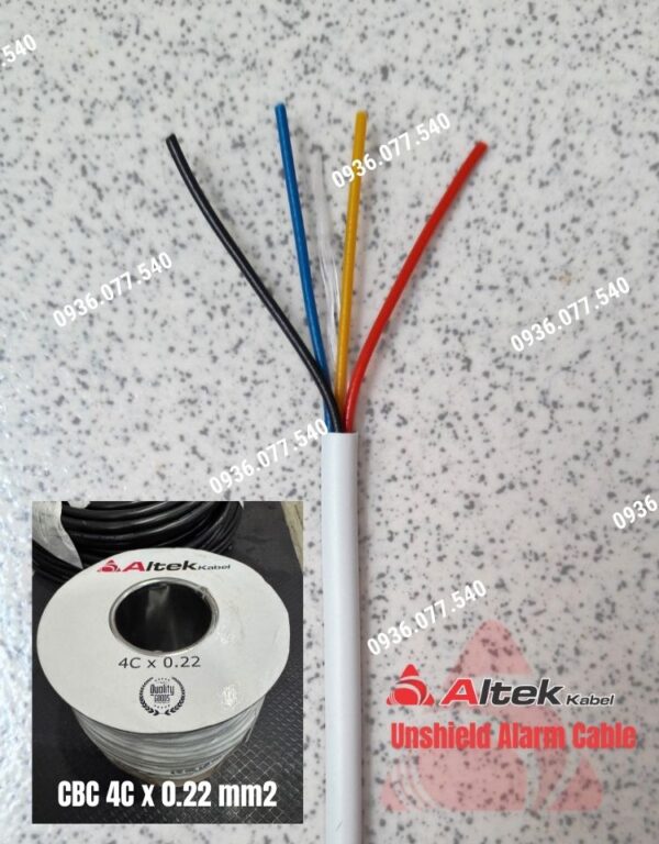 cáp báo cháy altek kabel 4c x 0.22 mm²