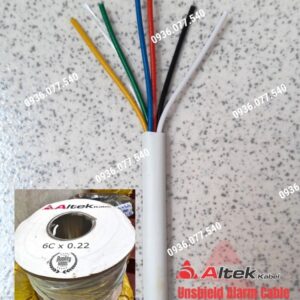 Cáp báo cháy Altek Kabel 6C x 0.22mm2 chính hãng – Unshielded Alarm Cable 6 lõi đồng, vỏ PVC trắng, cuộn 200m. Giải pháp truyền tín hiệu an toàn cho hệ thống báo cháy, báo động, camera và an ninh. Hàng sẵn kho tại HCM – Hà Nội – Đà Nẵng. Hotline 0936 077 540