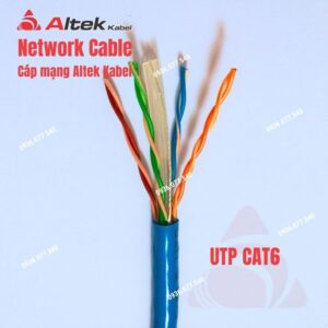 Cáp mạng Altek Kabel UTP CAT6 chính hãng, network cable - Unshielded Twisted Pair lõi đồng 4 Pairs 23AWG, không chống nhiễu, cuộn 305m, phân phối toàn quốc.