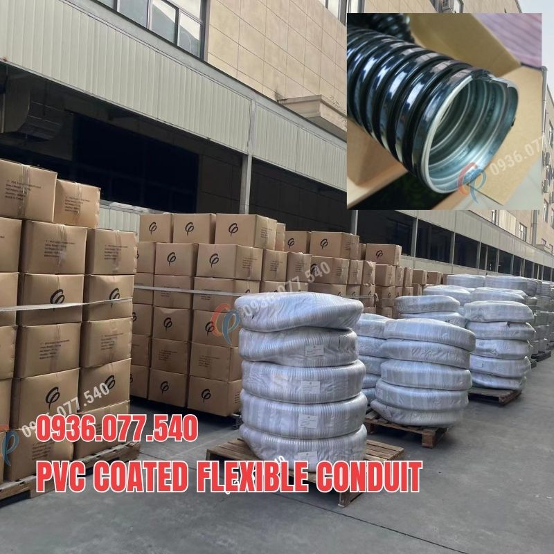 Ống ruột gà lõi thép bọc nhựa PVC phi 1-1/4" - PVC Coated Flexible Conduit - Ảnh 5