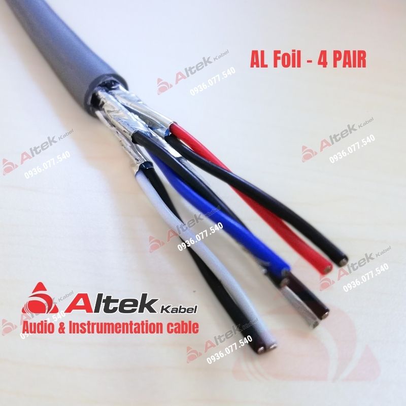Cáp tín hiệu chống nhiễu 1 lớp Altek Kabel, đầy đủ 1–4 Pair, 16–22 AWG, cáp tín hiệu vặn xoắn kho HCM - Hà Nội - Đà Nẵng, 0936.077.540