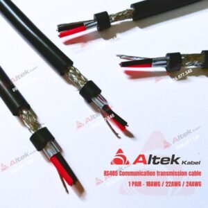 Cáp RS485 1 Pair Altek Kabel (18AWG, 22AWG, 24AWG), chống nhiễu hiệu quả với màng nhôm + lưới đồng, truyền tín hiệu ổn định cho hệ thống PLC, BMS, SCADA
